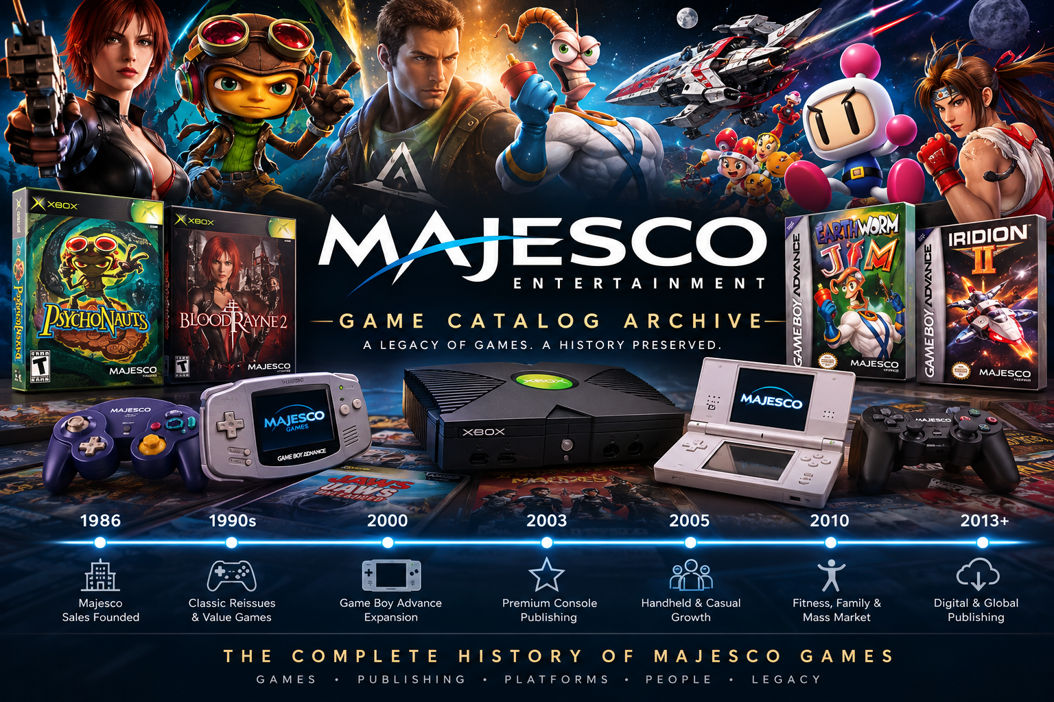 Majesco Games historical catalog and publishing archive