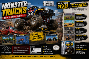 Monster Trucks GBA: Majesco's $19.99 Scrap-Yard Racer